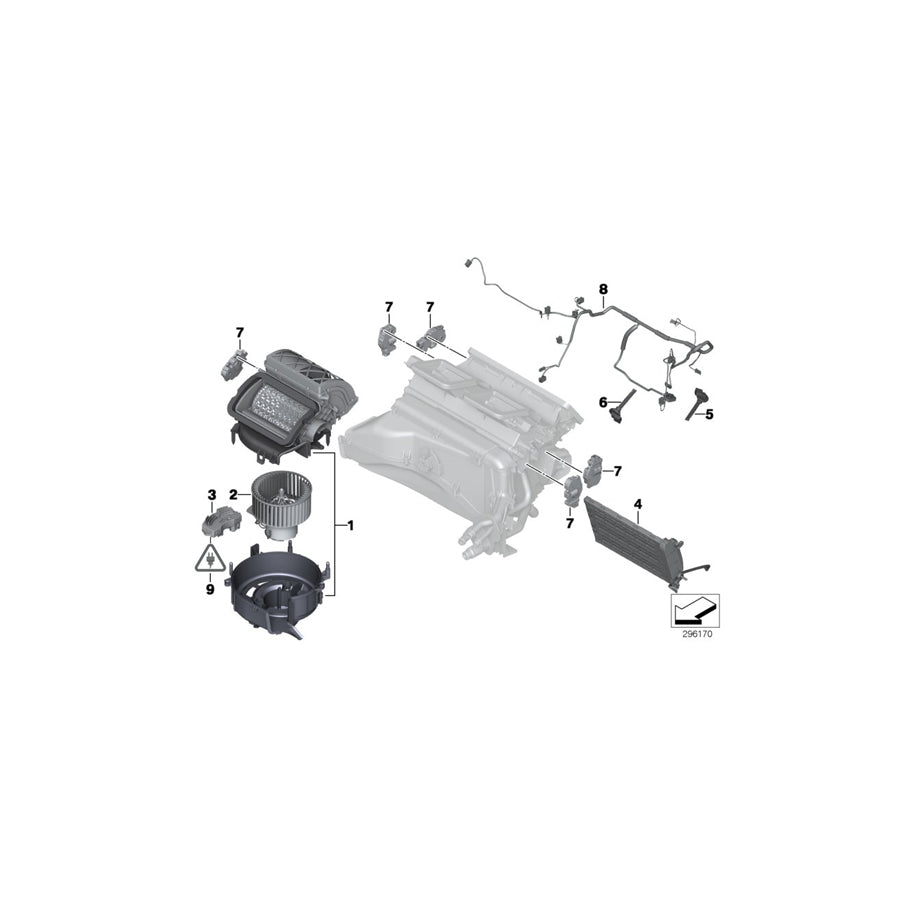 Genuine BMW 64119244083 F25 F26 Blower Housing (Inc. X4 35iX, X3 20dX & X4 28iX) | ML Performance EU