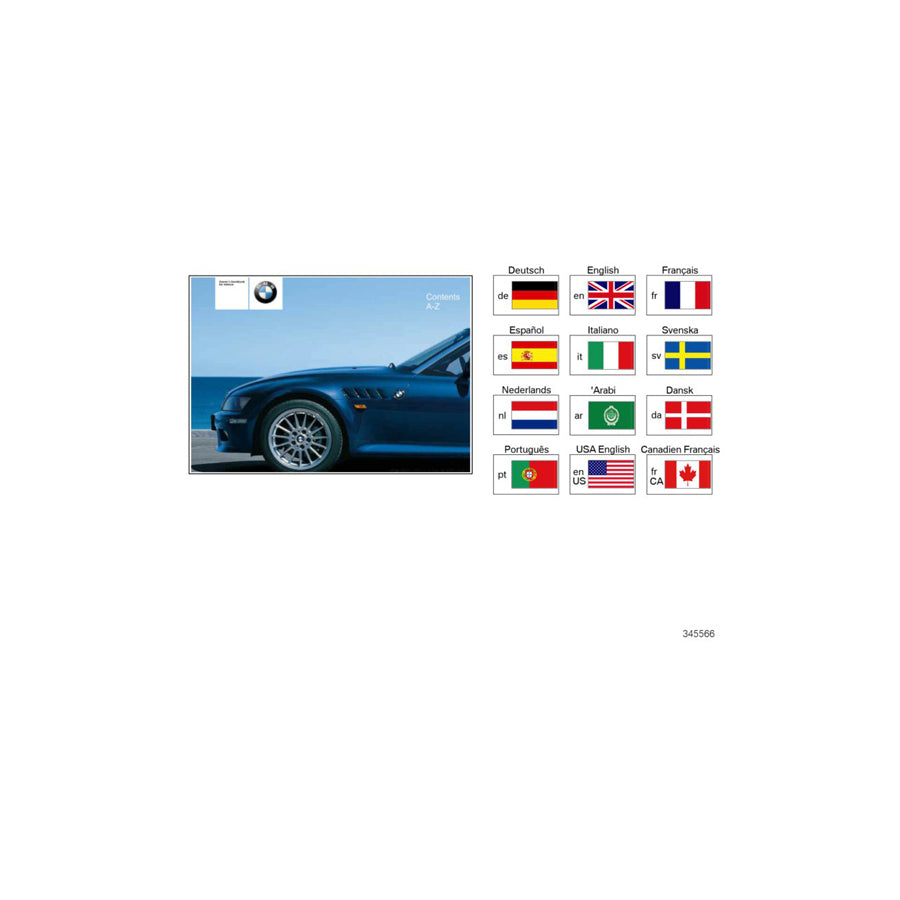 Genuine BMW 01410156420 E36 Owner'S Handbook Z3 E36/7 EN, MJ 2002 (Inc. Z3 2.8, Z3 1.9 & Z3 2.2i) | ML Performance EU Car Parts