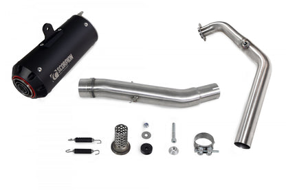 Scorpion PYA115SYSBCER Yamaha YZF-R125 Red Power Full System - Black Ceramic Coated Sleeve | ML Performance EU EU