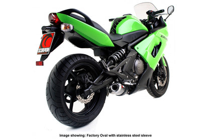 Scorpion EKA74TEO Kawasaki ER6 F / N Factory Oval Slip-On - Titanium Sleeve | ML Performance EU EU