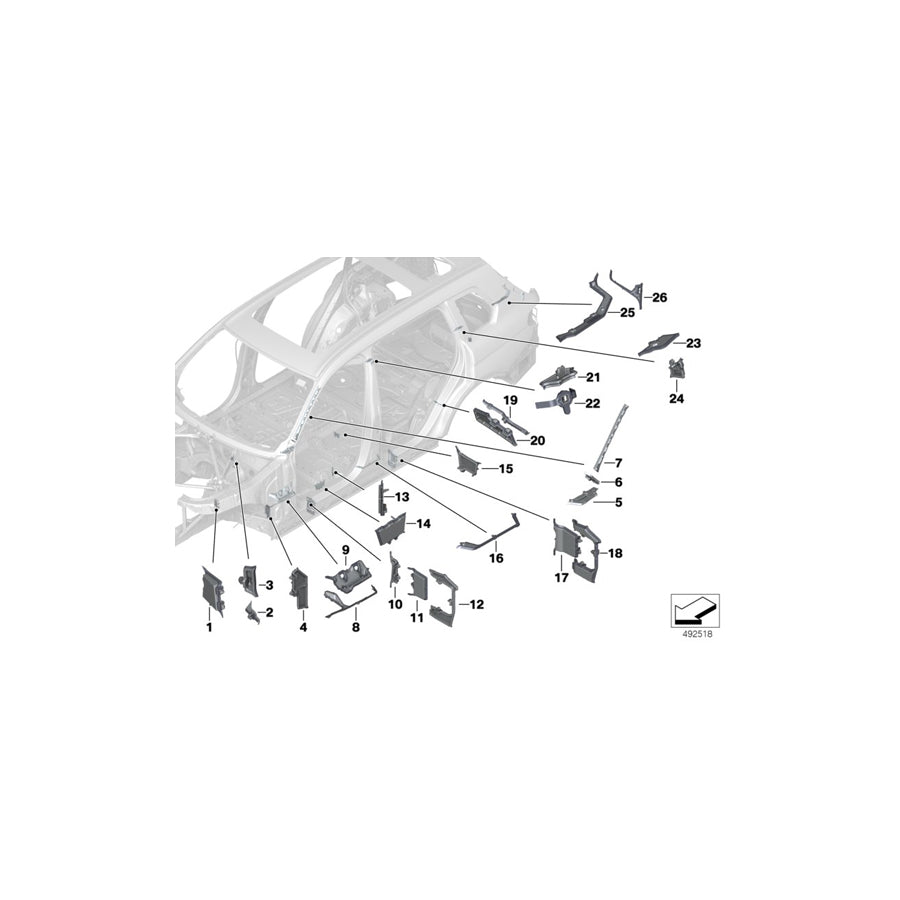 Genuine BMW 41007414984 G07 Molded Part F Column D, Exterior Right (Inc. X7 M50iX, X7 50iX & X7 30dX) | ML Performance EU Car Parts