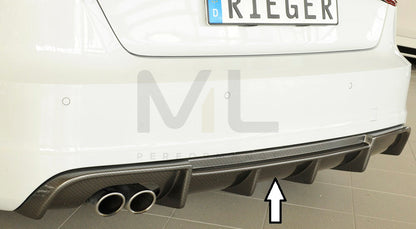 Rieger 00099355 Audi 8V A3 Rear Diffuser 1 | ML Performance EU Car Parts