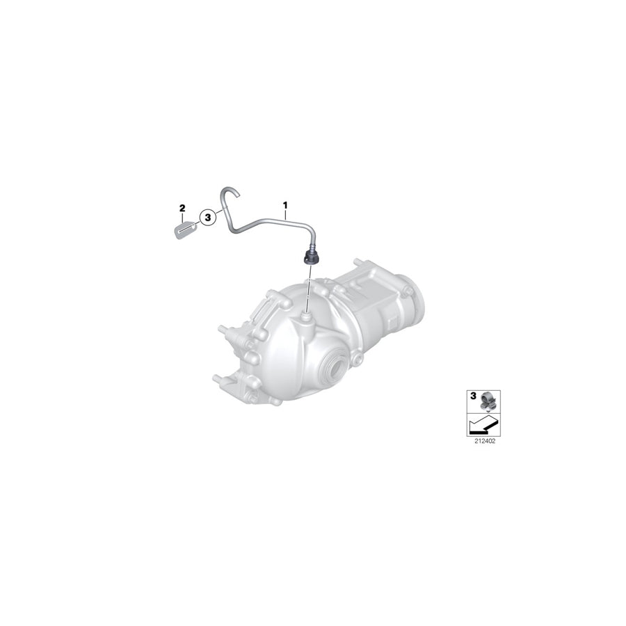 Genuine BMW 31507567413 E71 Vent Line, Front Final-Drive Unit (Inc.  & X6 35iX) | ML Performance EU Car Parts