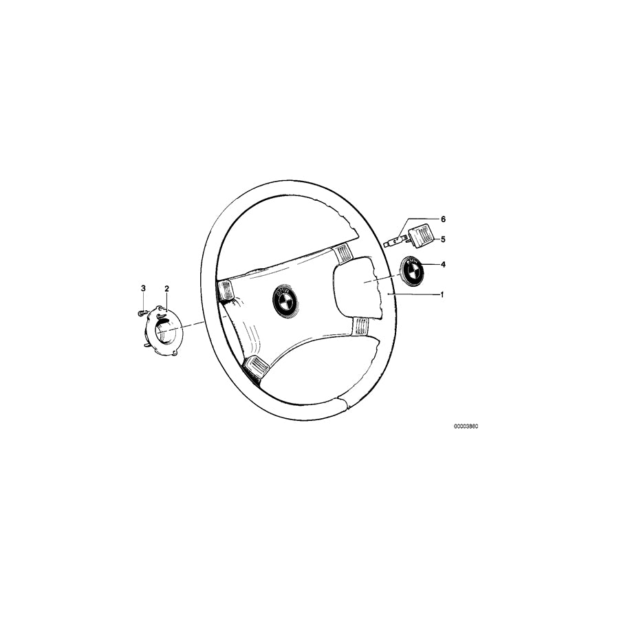 Genuine BMW 32331120186 E12 E23 Horn Pad (Inc. 733i, 518i & 520i) | ML Performance EU Car Parts