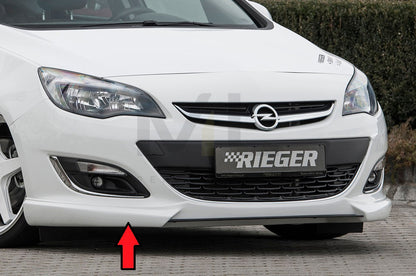 Rieger 00051320 Opel Astra J Front Splitter 1 | ML Performance EU Car Parts