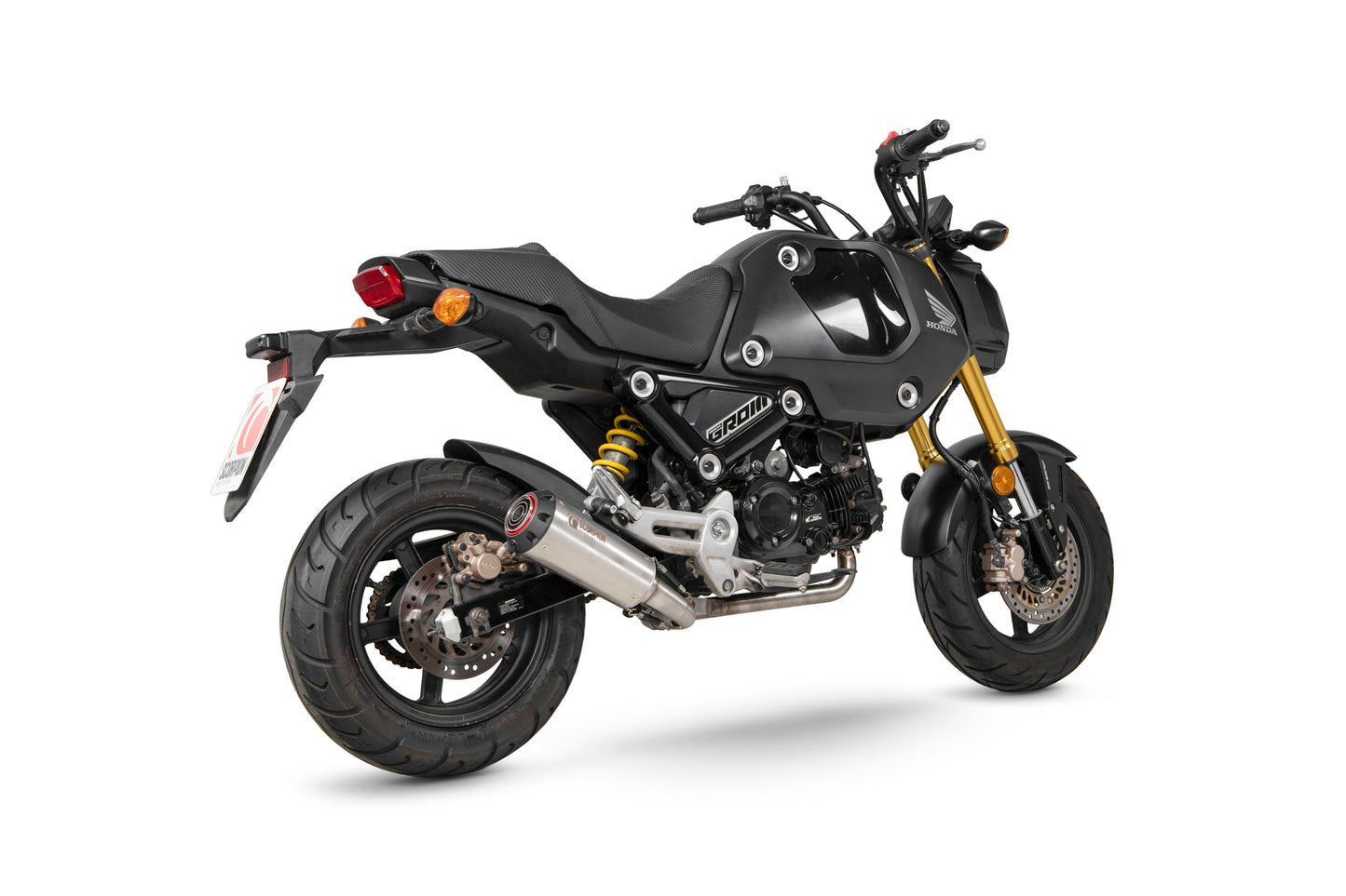 Scorpion PHA199SYSSEO Honda MSX 125 Red Power Full System - Brushed Stainless Steel Sleeve | ML Performance EU EU