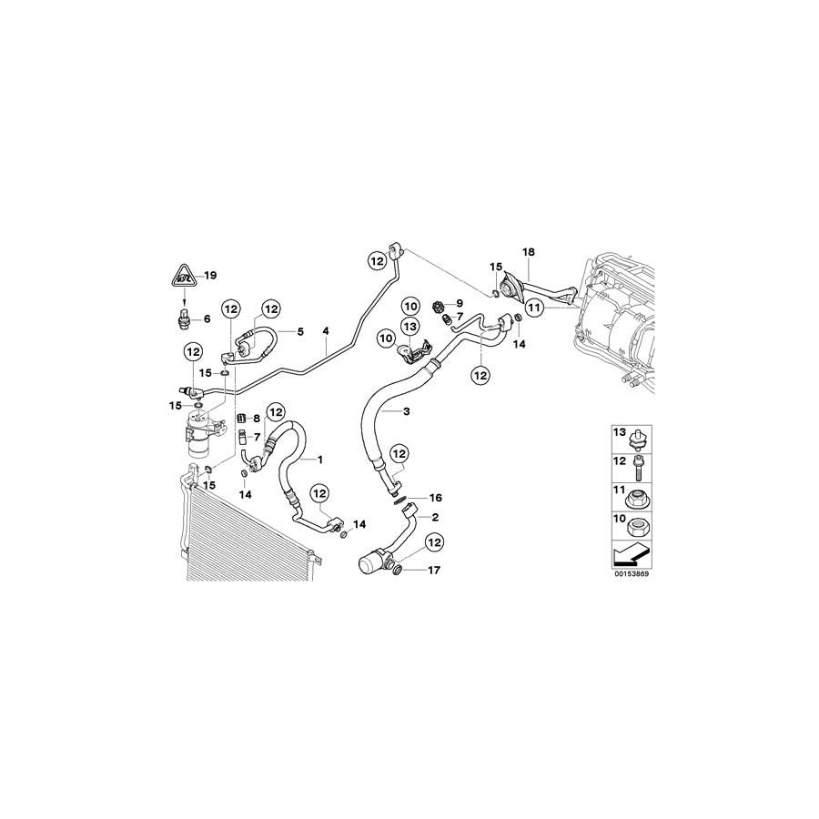 Genuine BMW 64503455919 E83 Adapter Lead Compressor-Suction Pipe (Inc. X3 3.0i, X3 3.0si & X3 2.5si) | ML Performance EU
