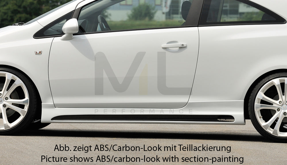 Rieger 00099329 Opel Corsa D Side Skirt 1 | ML Performance EU Car Parts