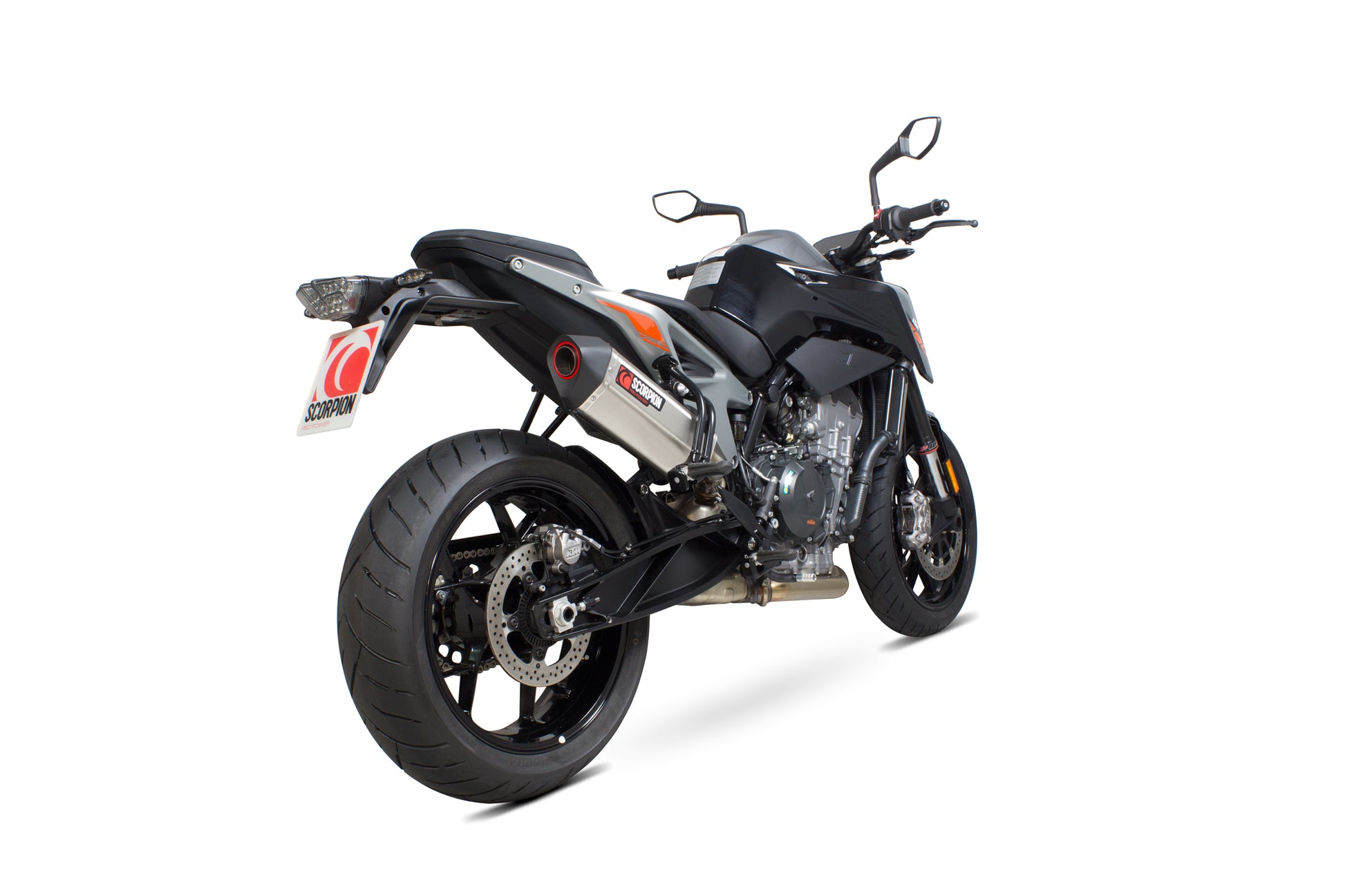 Scorpion RKT88SEO KTM 790 Duke Serket Parallel Slip-On - Brushed Stainless Steel Sleeve | ML Performance EU EU
