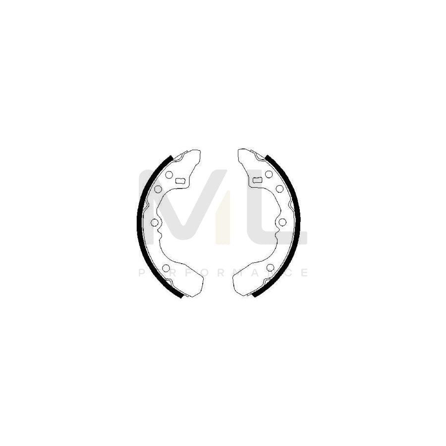 BOSCH 0 986 487 282 Brake Shoe Set for MAZDA 323 | ML Performance Car Parts