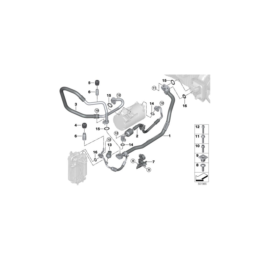 Genuine BMW 64539395455 G20 Suction Line, Dual-Pipe Compressor R1234YF (Inc. 330e) | ML Performance EU