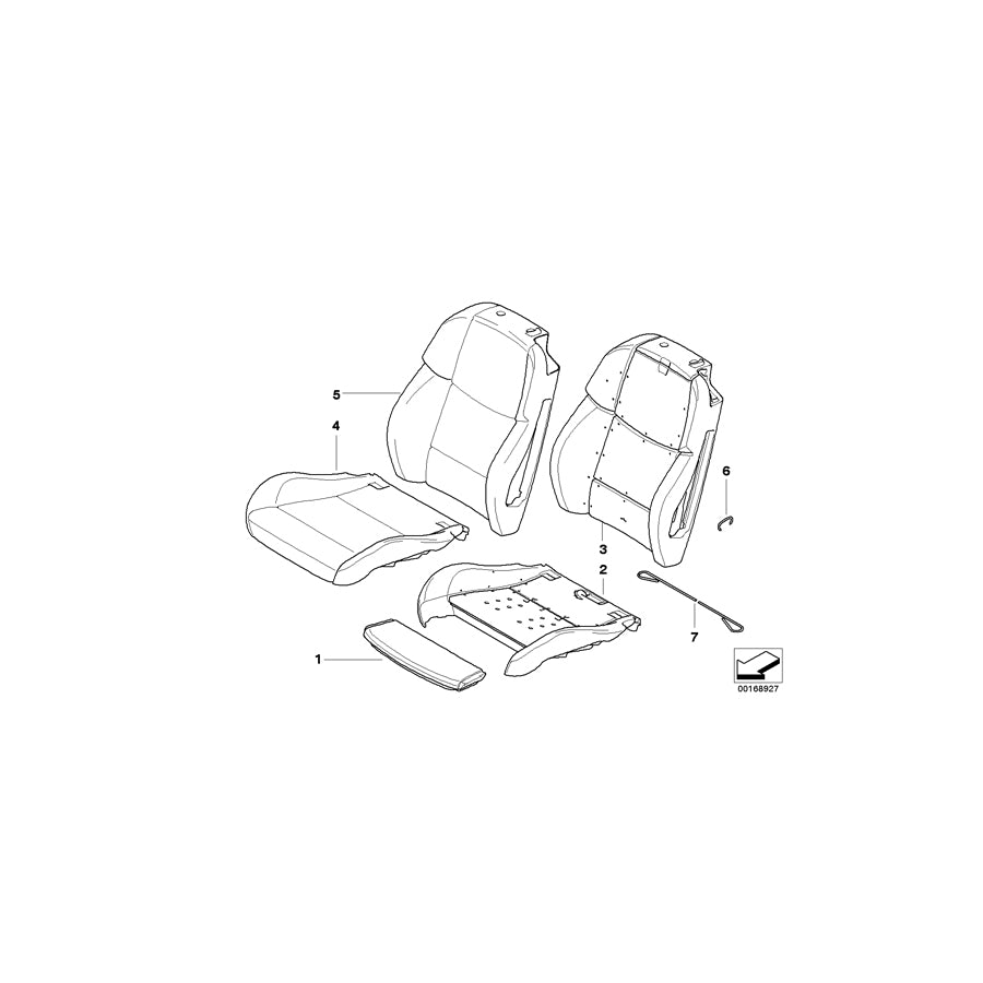 Genuine BMW 52107844215 E93 Cover Backrest Leather Left FUCHSROT (Inc.  & M3) | ML Performance EU Car Parts