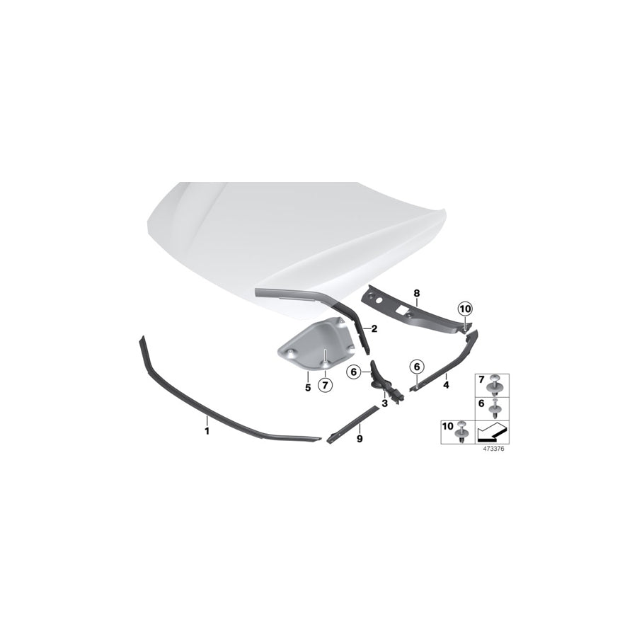 Genuine BMW 51767295008 F34 F34 Cover Right (Inc. 335dX, 330d & 340i) | ML Performance EU Car Parts