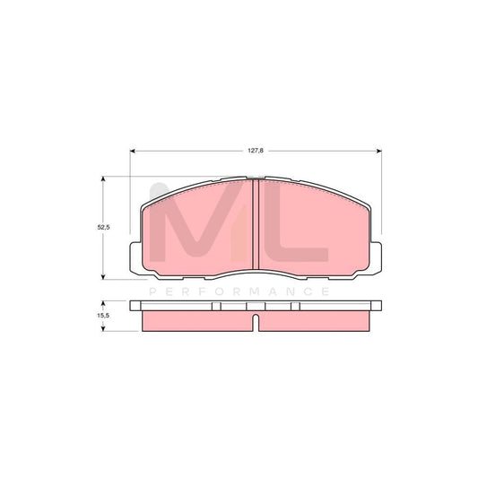 TRW Gdb355 Brake Pad Set Not Prepared For Wear Indicator | ML Performance Car Parts