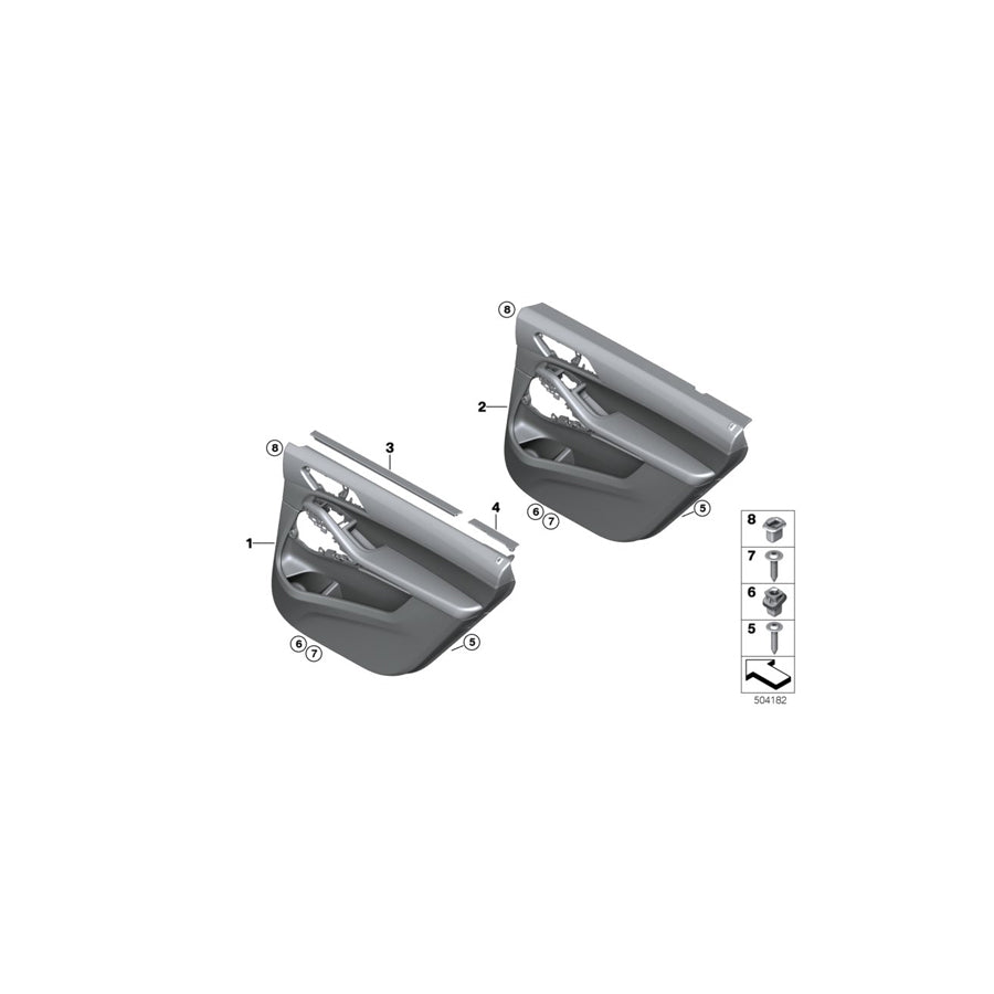 Genuine BMW 51429474266 G07 Door Trim Panel, Rear, Right TARUFO (Inc. X7 40iX, X7 M50iX & X7 M50dX) | ML Performance EU Car Parts