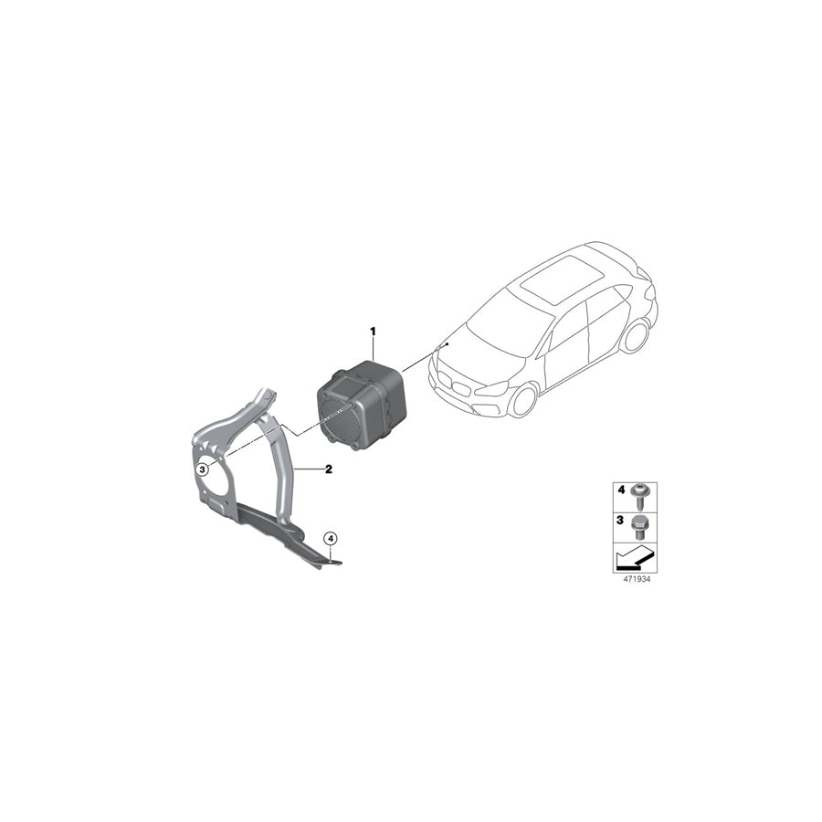 Genuine BMW 65128731385 F10 F45 F02 Vehicle Sound Generator VSG (Inc. 225xe, 530e & X5 40eX) | ML Performance EU