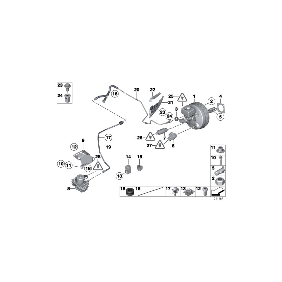 Genuine BMW 11667571364 E72 Vacuum Pipe (Inc.  & Hybrid X6) | ML Performance EU Car Parts