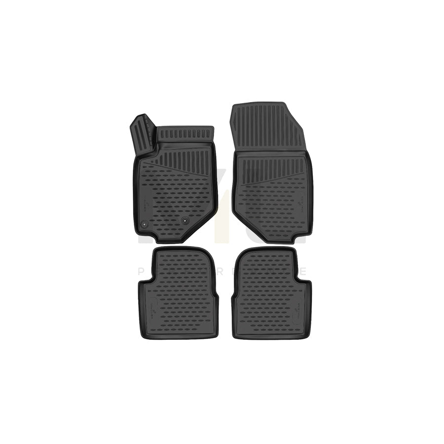WALSER Tailored, XTR 75227 Floor mat set Elastomer, Front and Rear, Black | ML Performance Car Parts