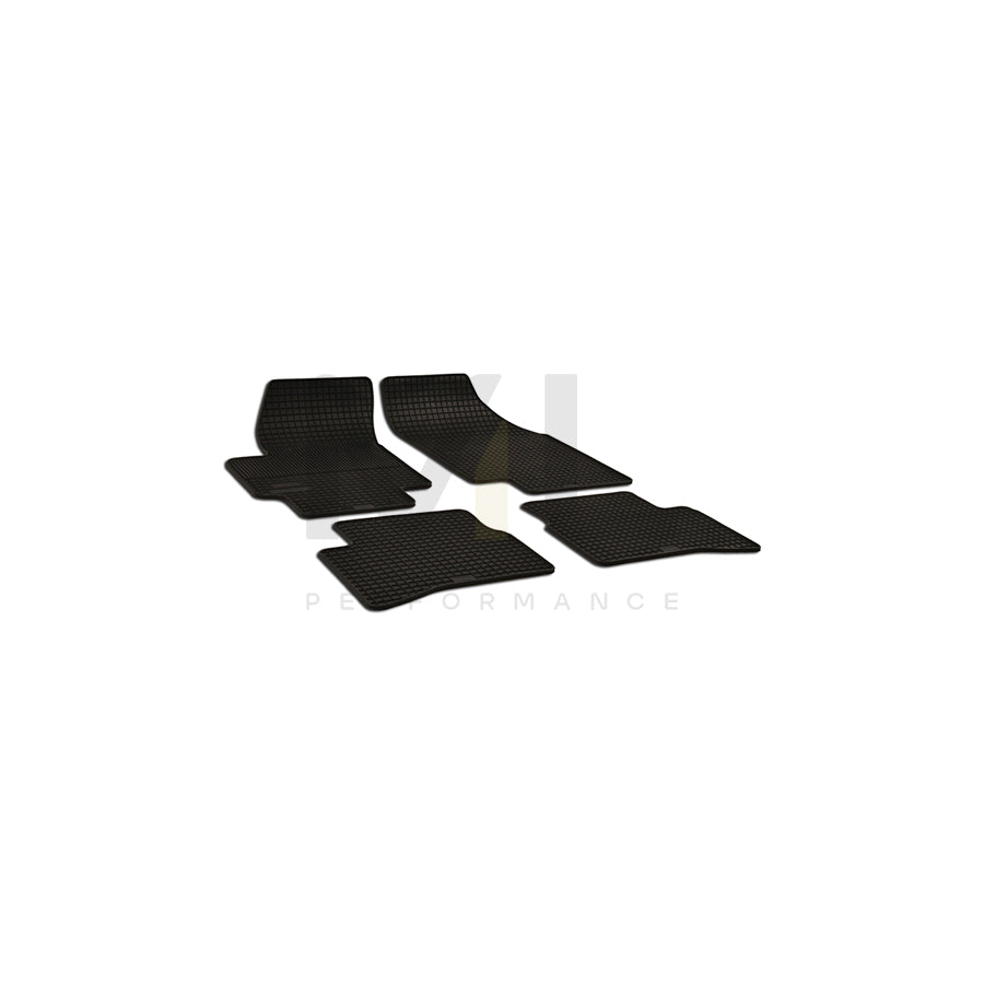 WALSER 50371 Floor mat set for KIA RIO Elastomer, Front and Rear, Quantity: 4, Black | ML Performance Car Parts