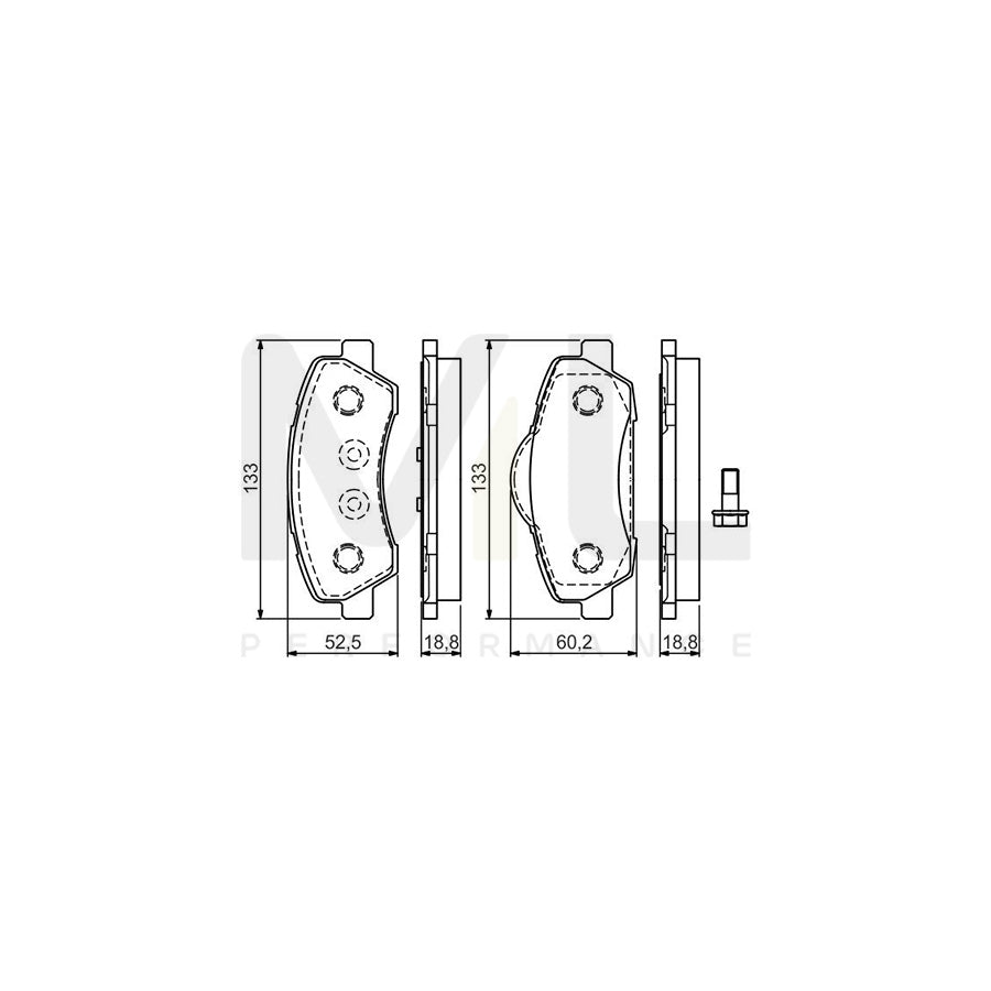 Bosch 0986Tb3158 Brake Pad Set With Bolts | ML Performance Car Parts