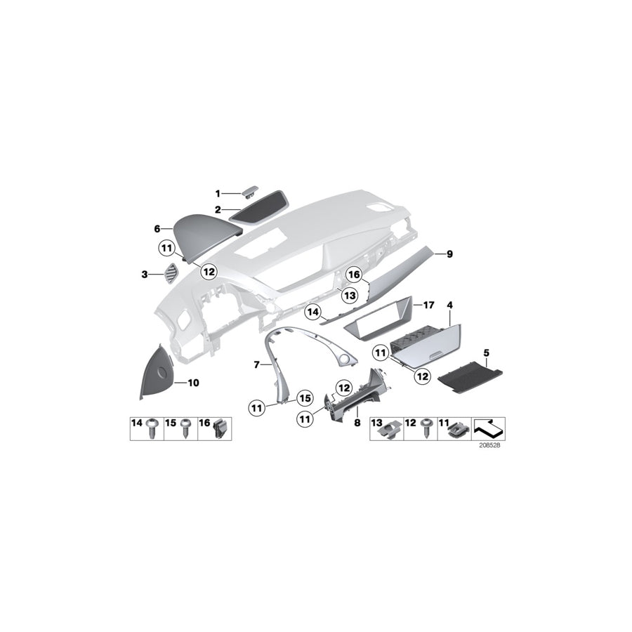 Genuine BMW 51458062772 E84 Instrument Panel Cover SCHWARZ/GRAU (Inc. X1 28i, X1 16i & X1 23dX) | ML Performance EU Car Parts