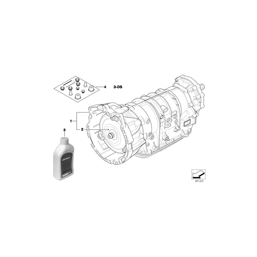 Genuine BMW 24007523281 E46 E83 Exch. Automatic Transmission Eh A5S 390R - YX (Inc. 330xi & X3 3.0i) | ML Performance EU