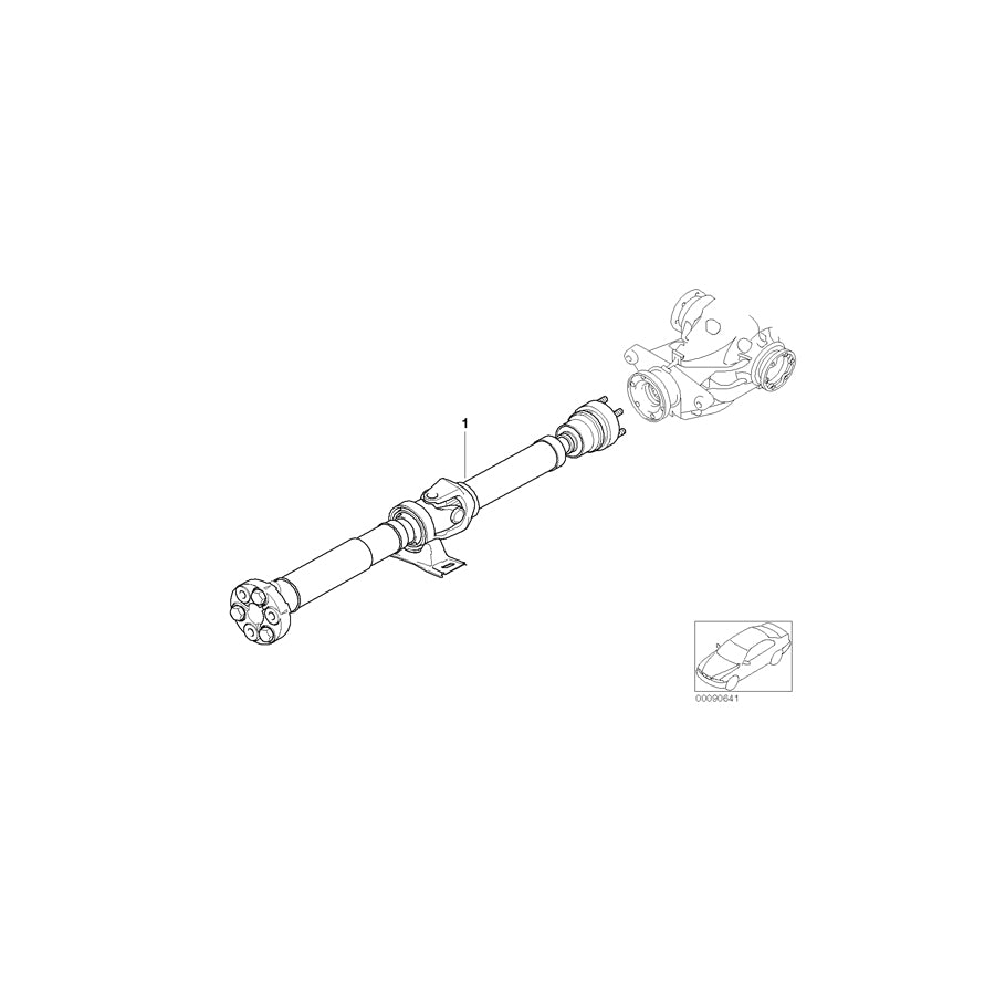 Genuine BMW 26107576479 E64 E63 Drive Shaft Automatic Transmission L=1500MM (Inc. 650i) | ML Performance EU