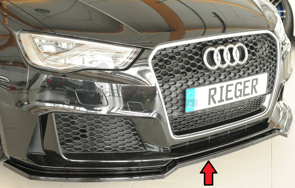 Rieger 00088230 Audi 8V RS3 Front Splitter 1 | ML Performance EU Car Parts