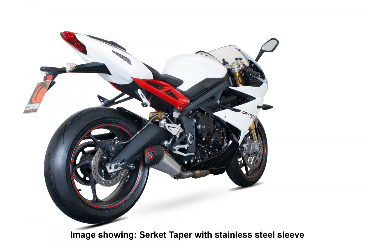 Scorpion RTR75TEO Triumph Serket Taper Slip-On - Titanium Sleeve (Daytona 675 / Daytona 675 R) | ML Performance EU EU