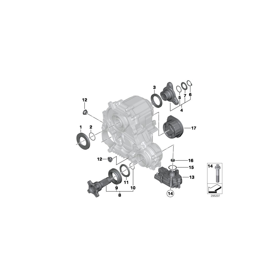 Genuine BMW 27107593438 F01 F11 F02 Output Flange Set, Front (Inc. 740dX, X1 18dX & 550iX) | ML Performance EU