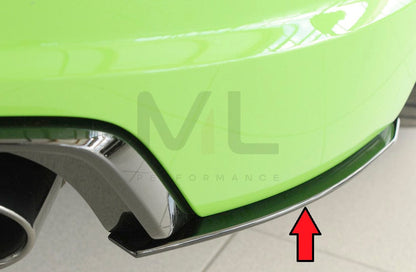 Rieger 00055174 Audi 8J 8J1-FV 8S TTRS Rear Side Splitter 1 | ML Performance EU Car Parts