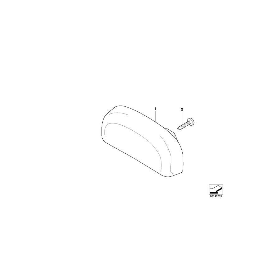 Genuine BMW 52207132996 Cabrio Headrest Leather T6PN PANTHERBLA (Inc. One, Cooper S & Cooper) | ML Performance EU Car Parts