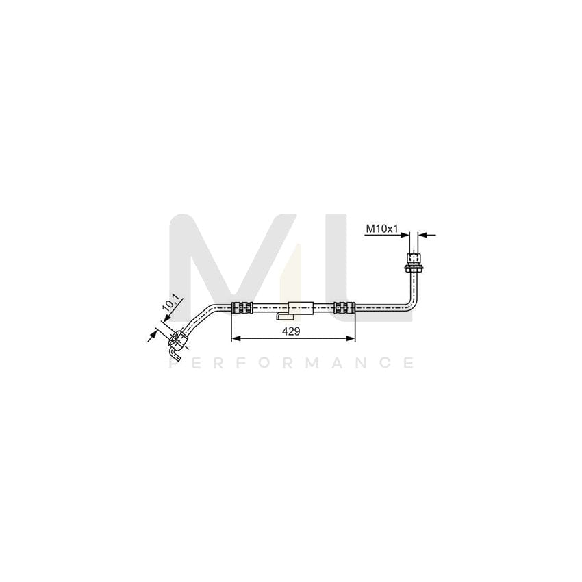 BOSCH 1 987 476 511 Brake Hose for FORD TRANSIT 429mm, M10x1 | ML Performance Car Parts