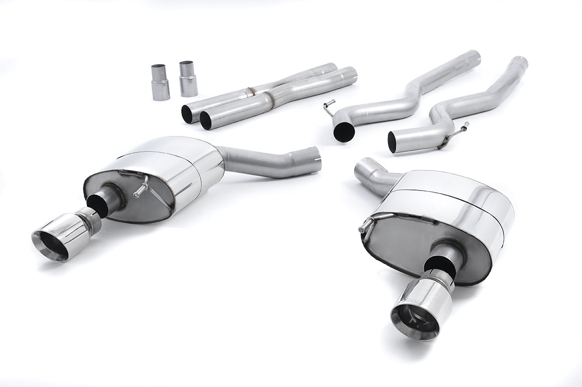 MillTek SSXFD154 Ford Mustang Dual Outlet Non-Res Cat-Back Exhaust with Polished GT-100 Tips
