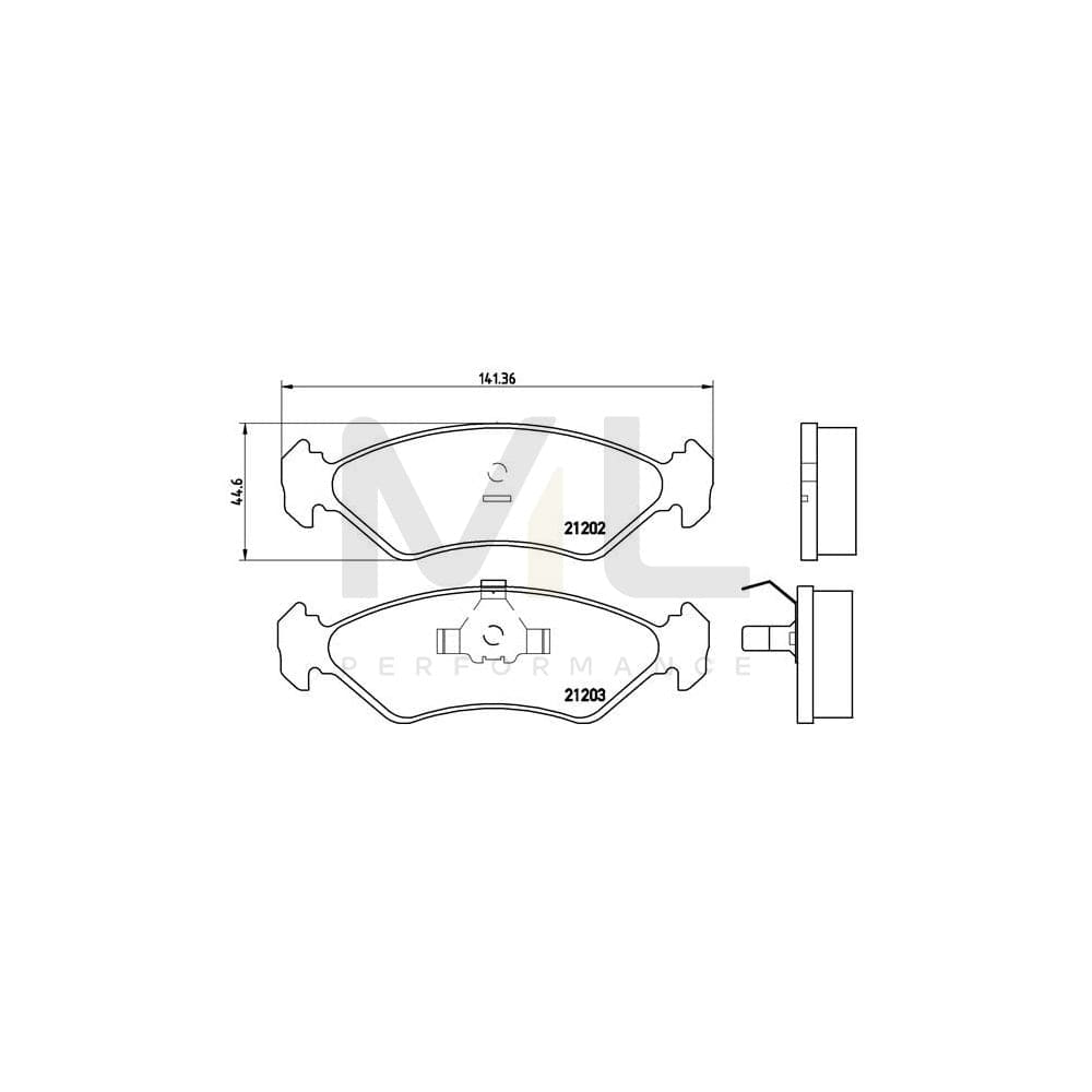 Brembo P 24 028 Brake Pad Set For Ford Fiesta Mk4 (J3S, J5S) Excl. Wear Warning Contact | ML Performance Car Parts