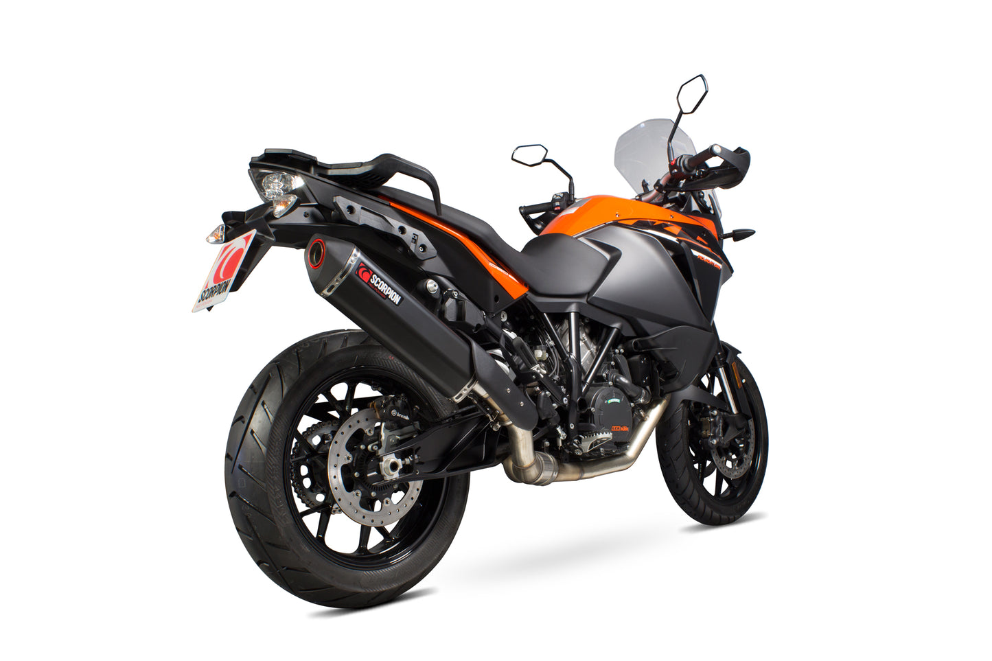 Scorpion RKT85BCER KTM 1090 Adventure Serket Parallel Slip-On - Black Ceramic Coated Sleeve | ML Performance EU EU