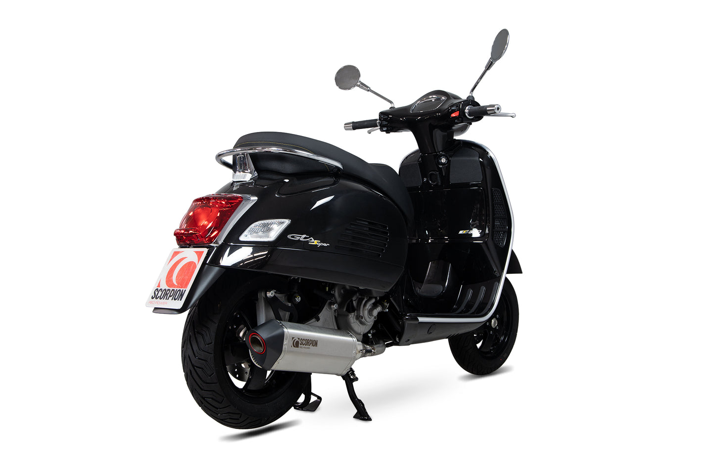 Scorpion RVE217SEO Vespa Serket Parallel Slip-On - Brushed Stainless Steel Sleeve (GTS 125 / 300 HPE) | ML Performance EU EU