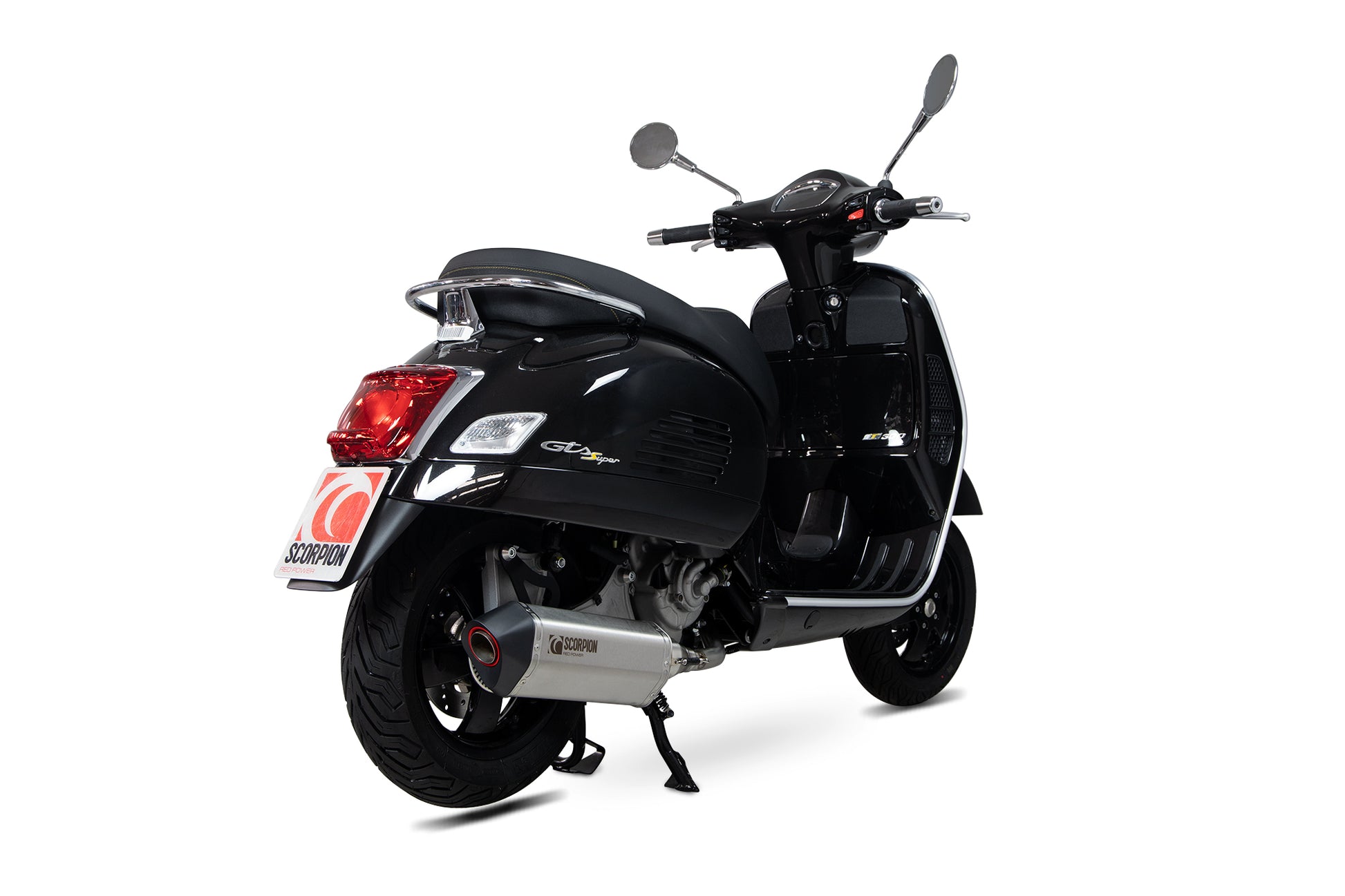 Scorpion RVE217SEO Vespa Serket Parallel Slip-On - Brushed Stainless Steel Sleeve (GTS 125 / 300 HPE) | ML Performance EU EU