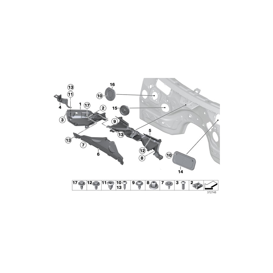 Genuine BMW 51757213660 F25 F26 Partition, Compartment, Center Bottom (Inc. X3 20iX, X3 18i & X3 30dX) | ML Performance EU