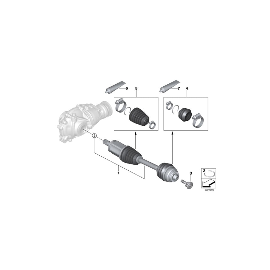 Genuine BMW 31608683335 G30 Exchange Output Shaft Left Front (Inc. M550iX) | ML Performance EU