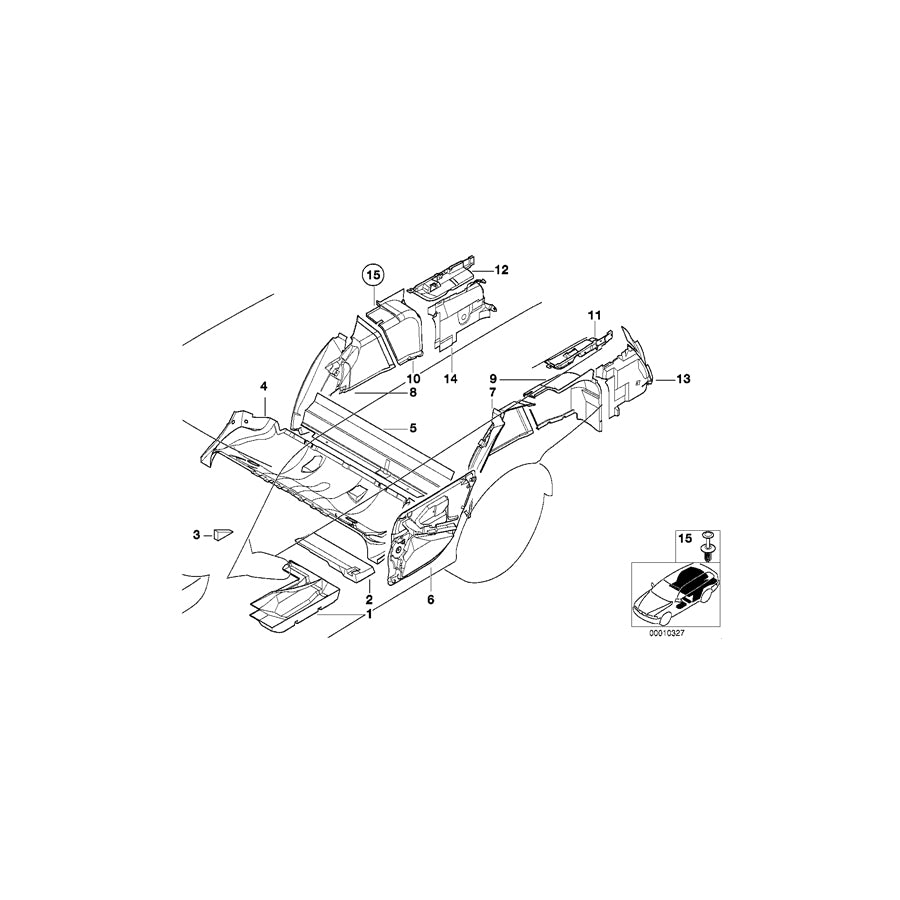 Genuine BMW 51488191732 E39 Sound Insulation F Right Vent Louver (Inc. 525tds, 525d & 523i) | ML Performance EU Car Parts