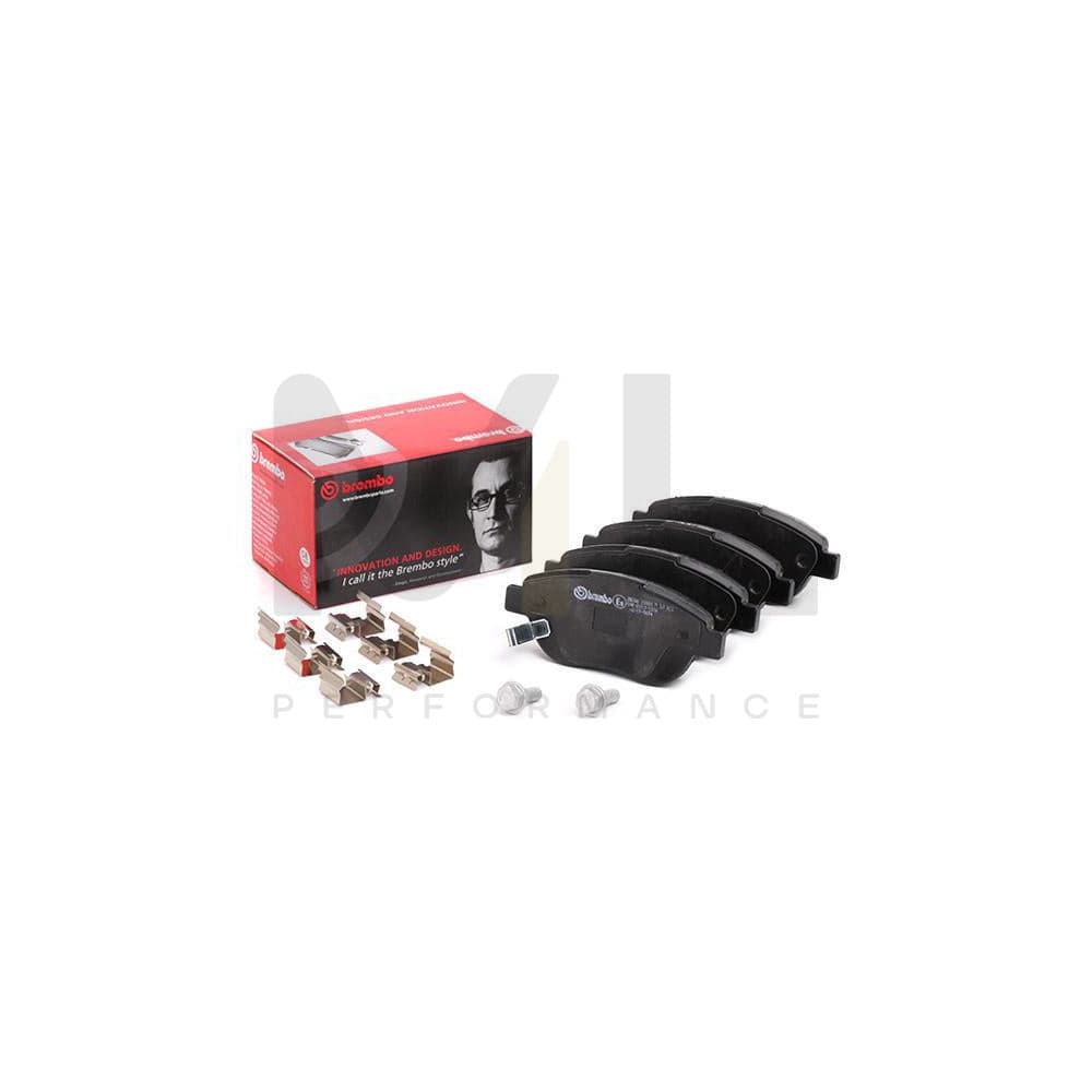 Brembo P 59 052 Brake Pad Set With Acoustic Wear Warning, With Brake Caliper Screws | ML Performance Car Parts