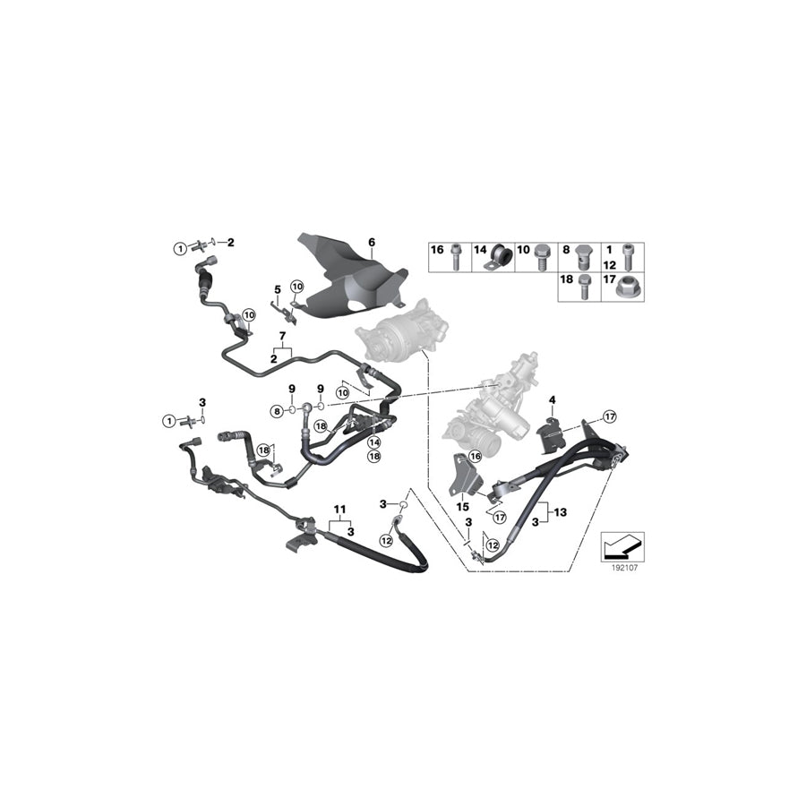 Genuine BMW 32416793400 E70 E71 Exp. Hose, Adaptive Drive 1St Section (Inc. X6 35iX, X6 40iX & X5 35iX) | ML Performance EU