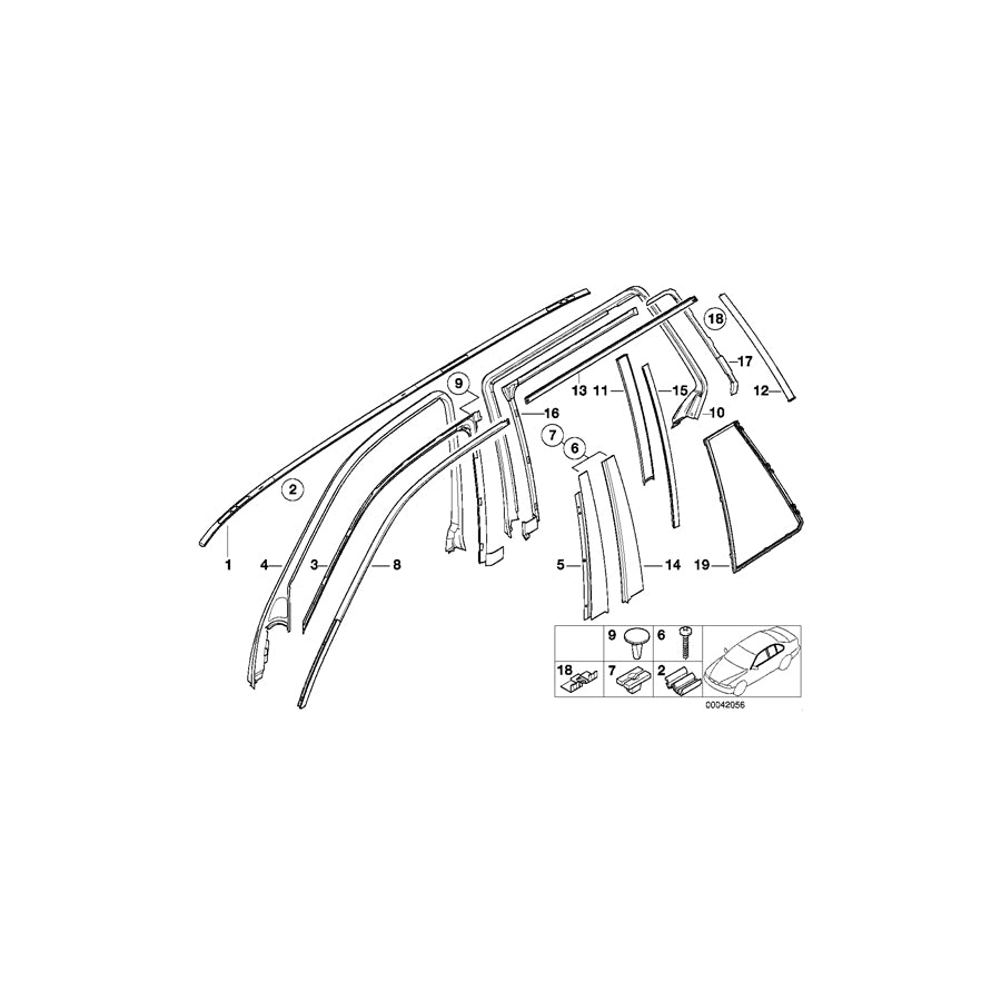 Genuine BMW 51348170726 E39 Cover Column C Right (Inc. 520d, 525d & 540i) | ML Performance EU Car Parts