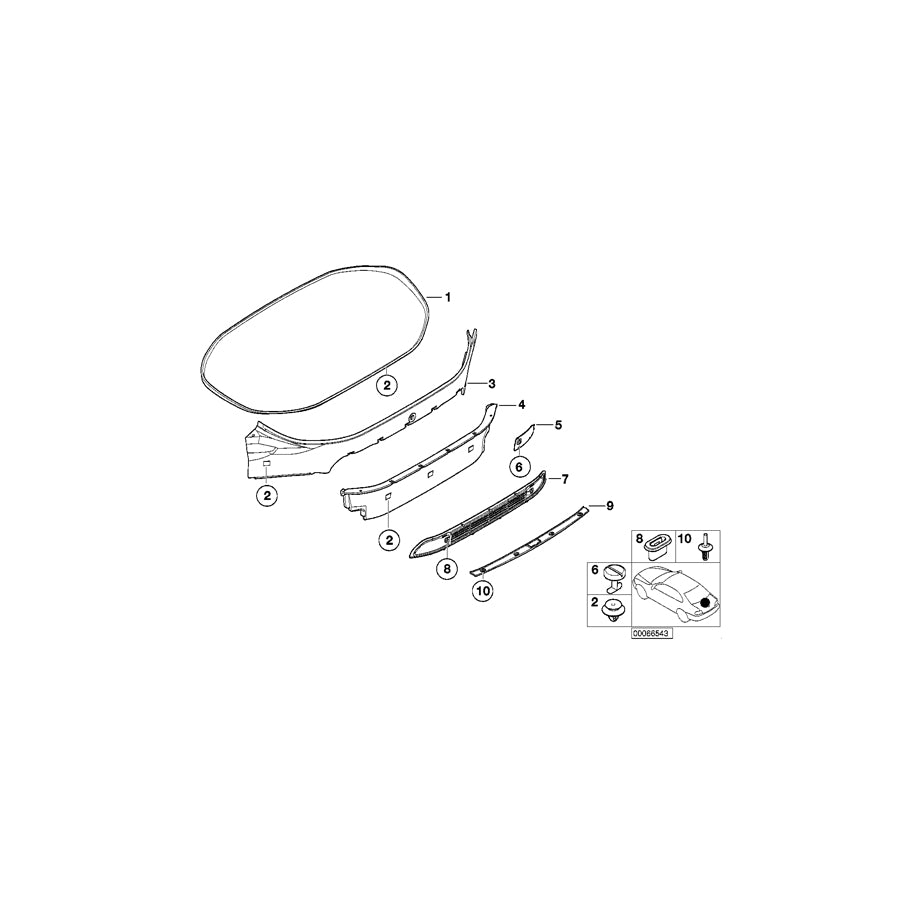 Genuine BMW 51478267287 E52 Left Tail Light Cover P1CS/P1CT CREMA (Inc. ALPINA V8 & Z8) | ML Performance EU Car Parts