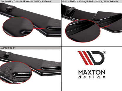 Maxton Design Audi S6 C7 Avant (Without Vertical Bars) Central Rear Splitter