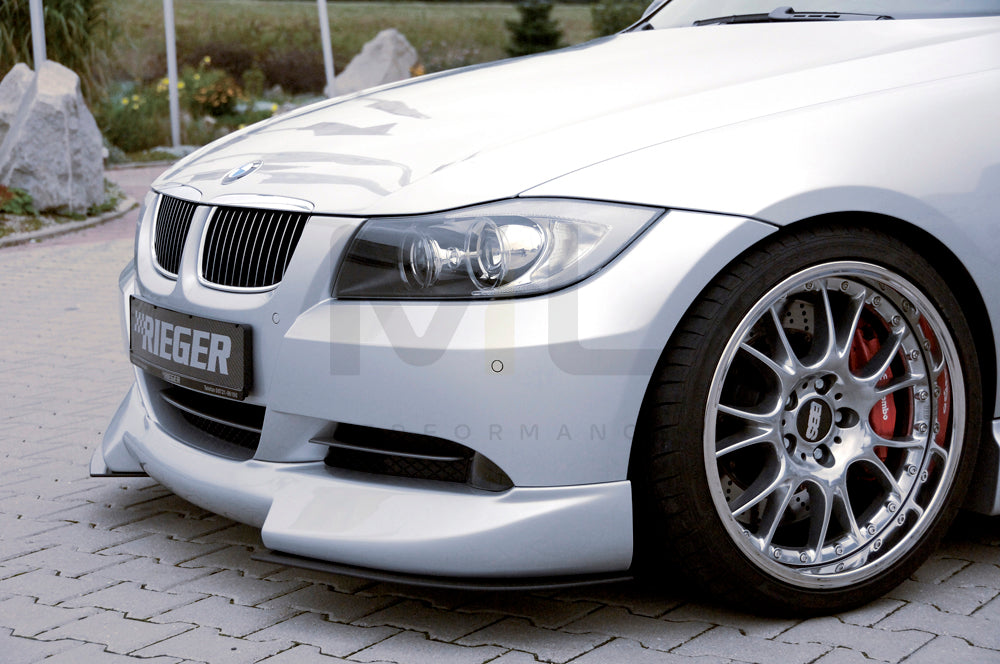 Rieger 00053400 BMW 3 Series E90 E91 Front Splitter 2 | ML Performance EU Car Parts