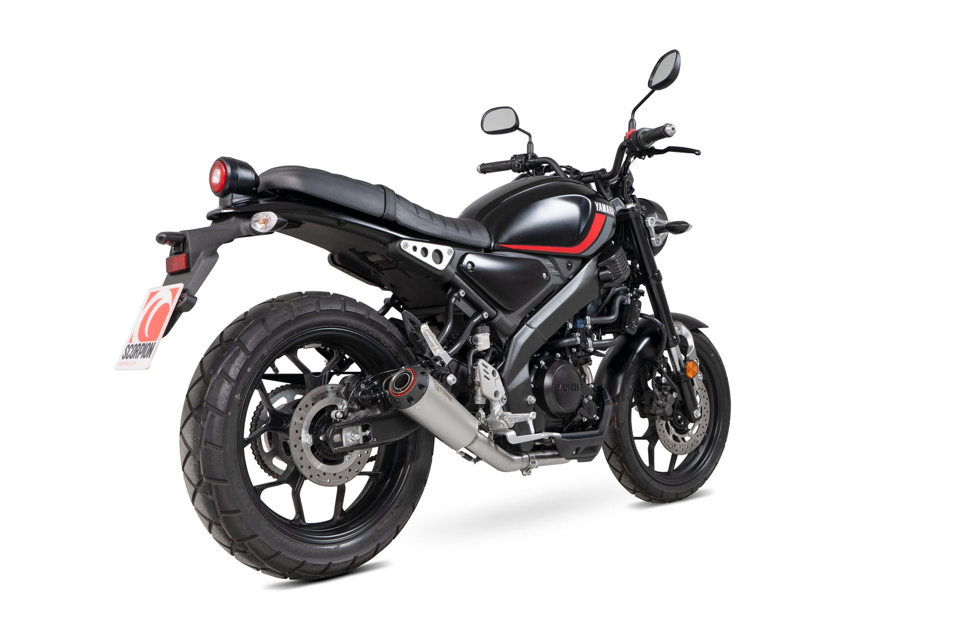 Scorpion PYA117SYSTEO Yamaha XSR-125 Red Power Full System - Titanium Sleeve | ML Performance EU EU
