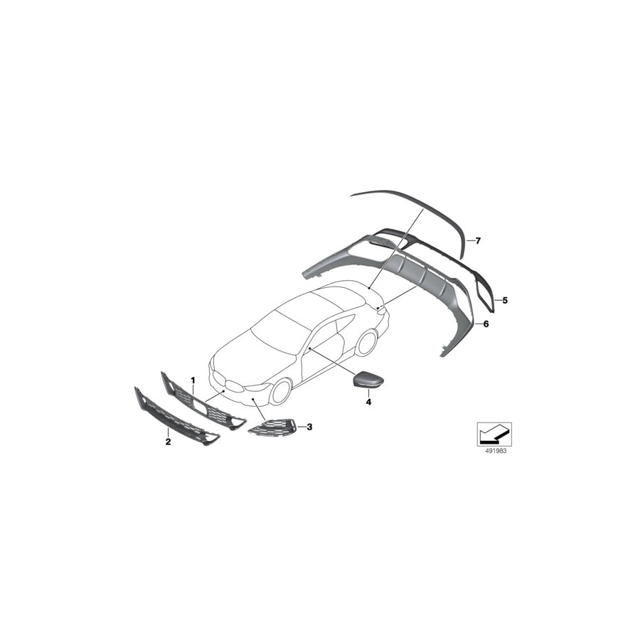 Genuine BMW 51628081113 G15 Adhesive Tape Rear Spoiler (Inc. M850iX, 840i & 840dX) | ML Performance EU Car Parts