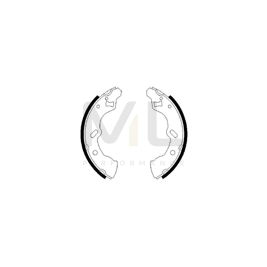 BOSCH 0 986 487 587 Brake Shoe Set for MAZDA 121 II Saloon (DB) | ML Performance Car Parts